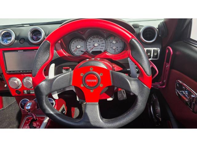 コペン 2ndアニバーサリーエディション ナビ フルエアロ MOMOステアリング RECAROシート 社外AW BLITZ車高調(6枚目)