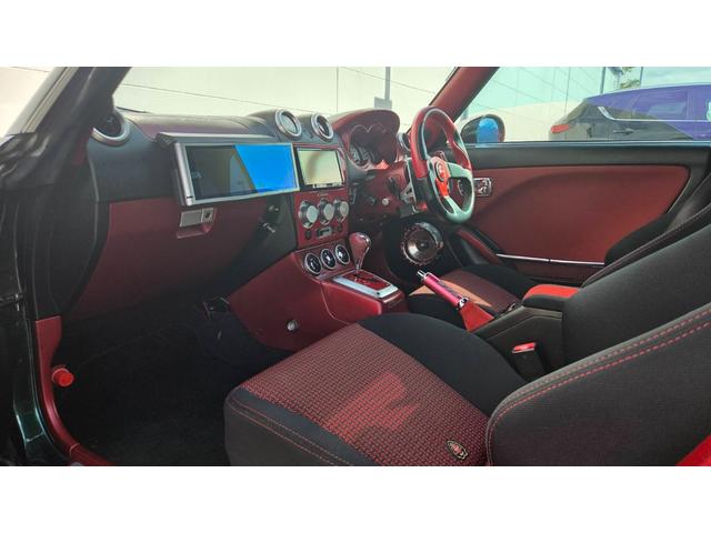 コペン 2ndアニバーサリーエディション ナビ フルエアロ MOMOステアリング RECAROシート 社外AW BLITZ車高調(15枚目)