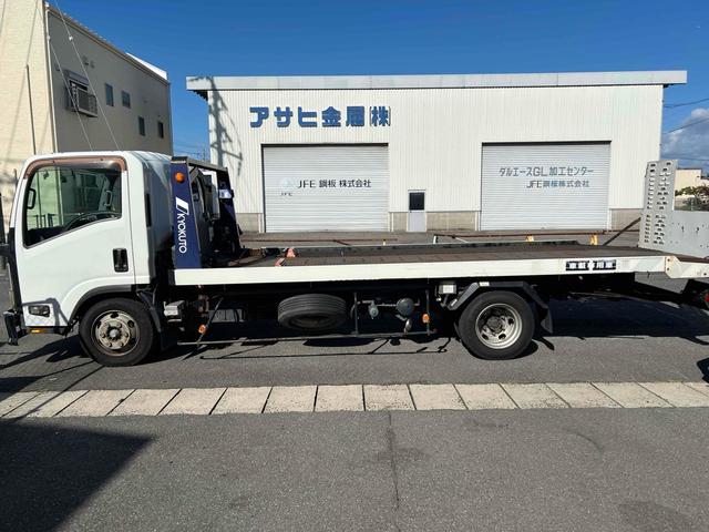 エルフトラック 積載車 フラトップ 積載車 極東開発フラトップ リモコン AT 後輪ダブル ETC ナビ TV キーレスエントリー 電動格納ミラー エアコン 運転席エアバッグ(4枚目)