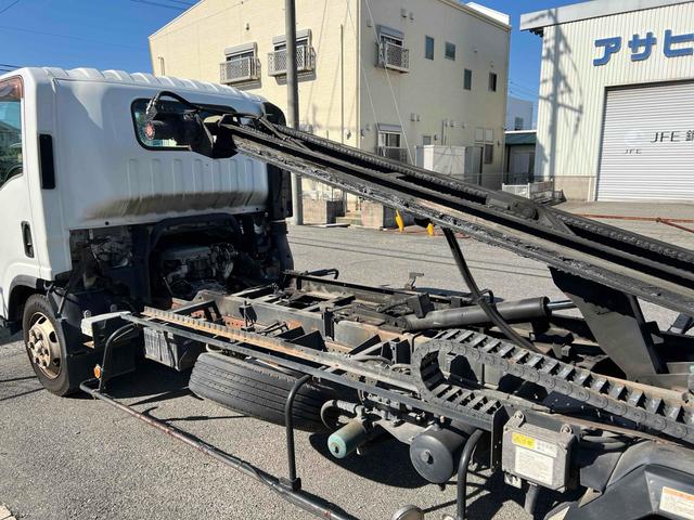 エルフトラック 積載車 フラトップ 積載車 極東開発フラトップ リモコン AT 後輪ダブル ETC ナビ TV キーレスエントリー 電動格納ミラー エアコン 運転席エアバッグ(12枚目)