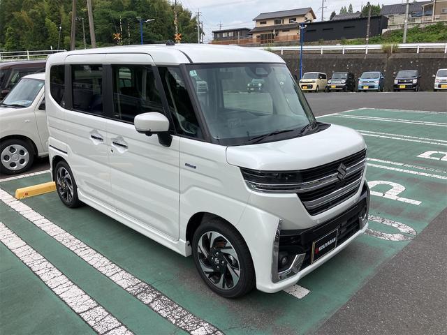 スペーシアカスタム ハイブリッドXS 電動格納ドアミラー アイドリングSTOP スマートキ LEDランプ 横滑り防止 衝撃安全ボディー エアバック パワステ ABS エアコン キーフリー 運転席助手席エアバック パワーウィンドウ(5枚目)