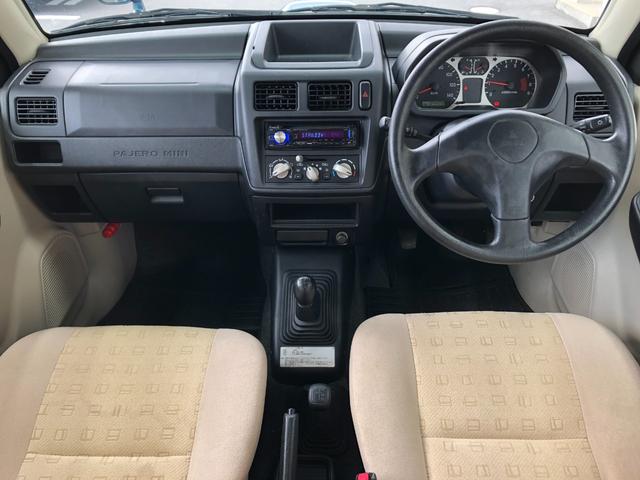 パジェロミニ VR 車検付/4WD/5MT/ケンウッドオーディオ(U333)/CD/FM.AM/USB/パワステ/パワーウィンドウ/電動格納ミラー/ルーフレール/ドアバイザー/エアバッグ/取扱説明書/予備キー(20枚目)