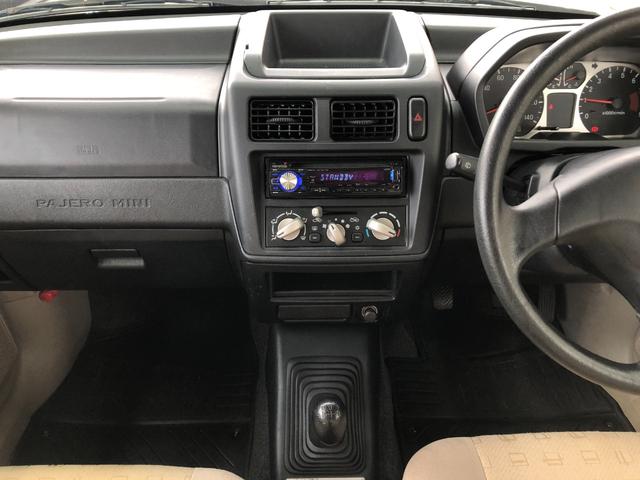 パジェロミニ VR 車検付/4WD/5MT/ケンウッドオーディオ(U333)/CD/FM.AM/USB/パワステ/パワーウィンドウ/電動格納ミラー/ルーフレール/ドアバイザー/エアバッグ/取扱説明書/予備キー(22枚目)