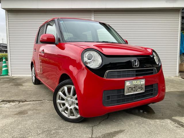 Ｎ－ＯＮＥ Ｇ・Ｌパッケージ　車検Ｒ９年９月まで　禁煙車　純正ナビ　バックカメラ　テレビ　ＤＶＤ　ＵＳＢ　ステアリングリモコン　ＨＩＤオートライト　センターマフラー　１５インチアルミホイール　ミラノレッド　室内ルームクリーニング済（3枚目）