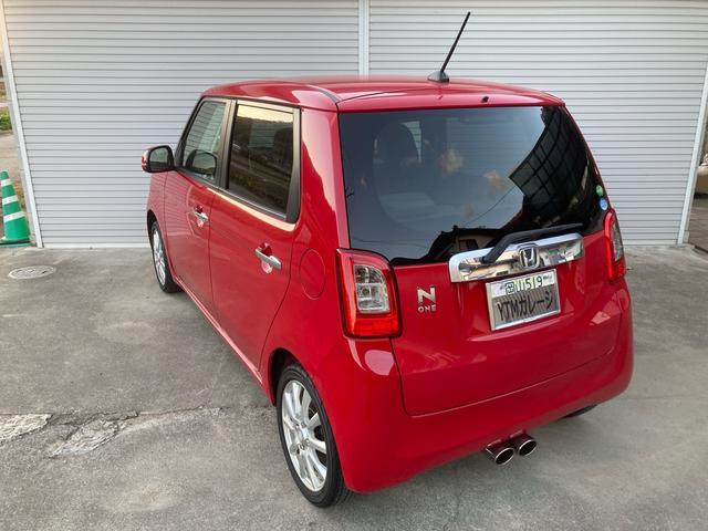 Ｎ－ＯＮＥ Ｇ・Ｌパッケージ　車検Ｒ９年９月まで　禁煙車　純正ナビ　バックカメラ　テレビ　ＤＶＤ　ＵＳＢ　ステアリングリモコン　ＨＩＤオートライト　センターマフラー　１５インチアルミホイール　ミラノレッド　室内ルームクリーニング済（24枚目）