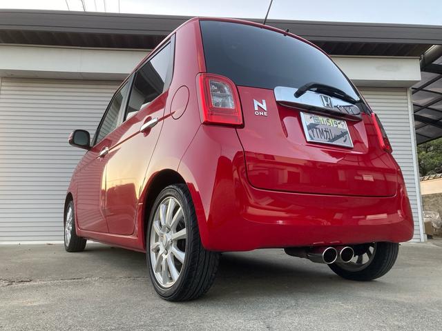 Ｎ－ＯＮＥ Ｇ・Ｌパッケージ　車検Ｒ９年９月まで　禁煙車　純正ナビ　バックカメラ　テレビ　ＤＶＤ　ＵＳＢ　ステアリングリモコン　ＨＩＤオートライト　センターマフラー　１５インチアルミホイール　ミラノレッド　室内ルームクリーニング済（26枚目）