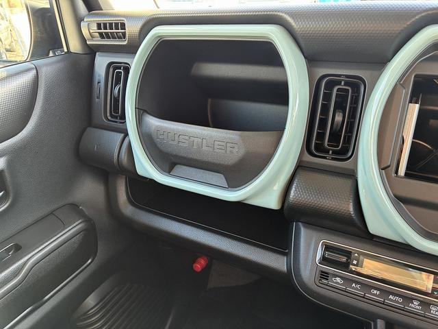 ハスラー ＨＹＢＲＩＤ　Ｇ　３型！！　オーディオレス　オートライト　プッシュスタート　シートヒーター　オートエアコン　スズキセーフティーサポート　ワンオーナー　衝突被害軽減システム　アイドリングストップ　衝突安全ボディ　盗難防止システム（63枚目）