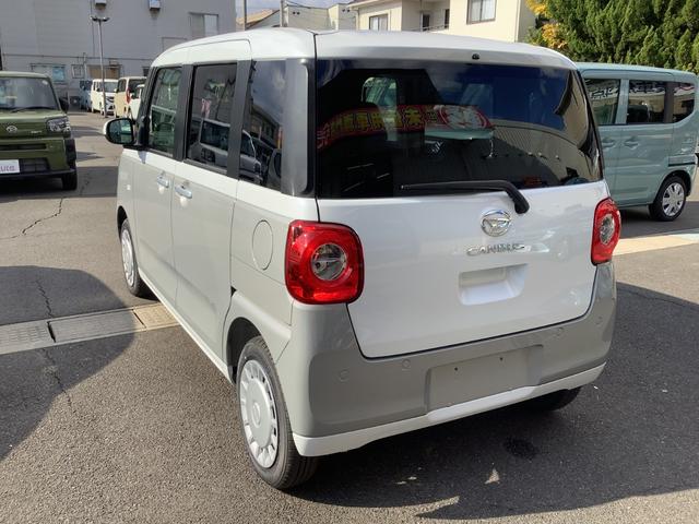 ムーヴキャンバス ストライプスX 両側電動スライドドア クリアランスソナー 衝突被害軽減システム オートライト スマートキー アイドリングストップ 電動格納ミラー ベンチシート CVT 盗難防止システム ABS ESC 衝突安全ボディ(17枚目)