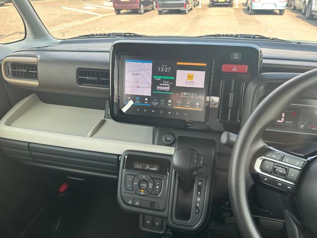 スペーシア 全周囲カメラ 両側電動スライドドア ナビ TV クリアランスソナー オートライト スマートキー アイドリングストップ 電動格納ミラー シートヒーター ベンチシート CVT ESC USB オットマン(6枚目)