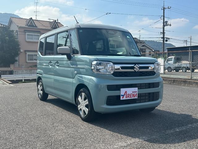 スペーシア 全周囲カメラ 両側電動スライドドア ナビ TV クリアランスソナー オートライト スマートキー アイドリングストップ 電動格納ミラー シートヒーター ベンチシート CVT ESC USB オットマン(13枚目)