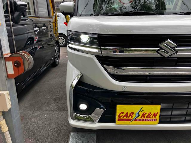 スペーシアカスタム ハイブリッドXSターボ 届出済未使用車 禁煙車 衝突被害軽減システム レーンアシスト 両側電動スライドドア ナビ 全周囲カメラ フルセグTV Bluetooth LEDヘッドライト クルコン AW15インチ コーナーセンサー(27枚目)