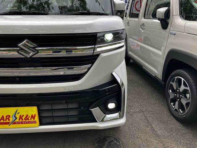 スペーシアカスタム ハイブリッドXSターボ 届出済未使用車 禁煙車 衝突被害軽減システム レーンアシスト 両側電動スライドドア ナビ 全周囲カメラ フルセグTV Bluetooth LEDヘッドライト クルコン AW15インチ コーナーセンサー(29枚目)
