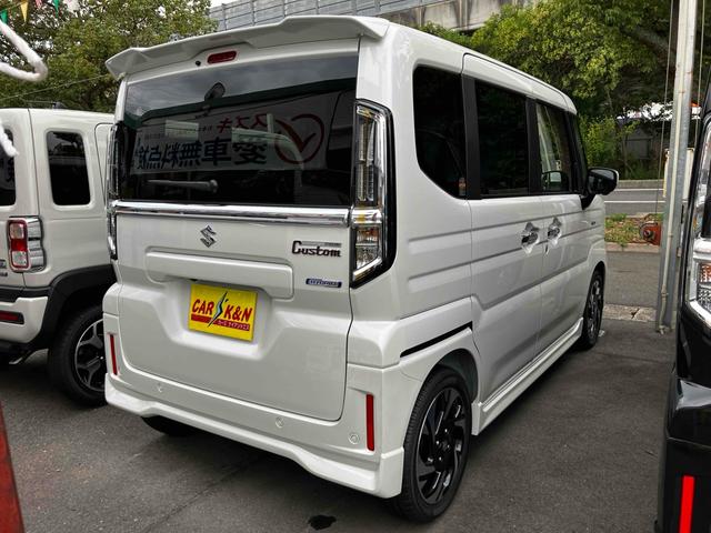 スペーシアカスタム ハイブリッドXSターボ 届出済未使用車 禁煙車 衝突被害軽減システム レーンアシスト 両側電動スライドドア ナビ 全周囲カメラ フルセグTV Bluetooth LEDヘッドライト クルコン AW15インチ コーナーセンサー(34枚目)