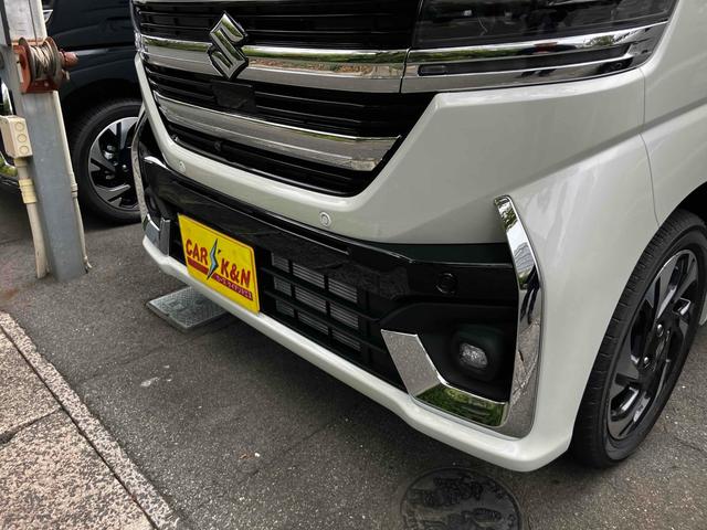 スペーシアカスタム ハイブリッドXSターボ 届出済未使用車 禁煙車 衝突被害軽減システム レーンアシスト 両側電動スライドドア ナビ 全周囲カメラ フルセグTV Bluetooth LEDヘッドライト クルコン AW15インチ コーナーセンサー(40枚目)