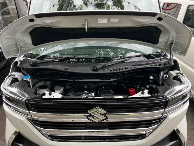 スペーシアカスタム ハイブリッドXSターボ 届出済未使用車 禁煙車 衝突被害軽減システム レーンアシスト 両側電動スライドドア ナビ 全周囲カメラ フルセグTV Bluetooth LEDヘッドライト クルコン AW15インチ コーナーセンサー(42枚目)