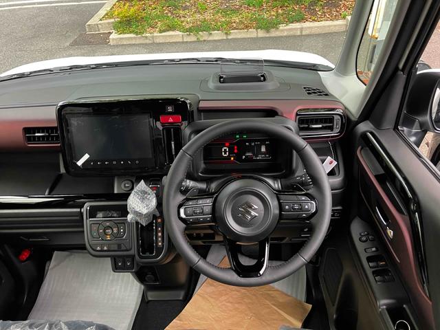 スペーシアカスタム ハイブリッドXSターボ 届出済未使用車 禁煙車 衝突被害軽減システム レーンアシスト 両側電動スライドドア ナビ 全周囲カメラ フルセグTV Bluetooth LEDヘッドライト クルコン AW15インチ コーナーセンサー(43枚目)