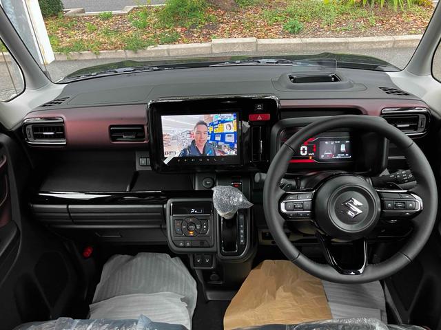 スペーシアカスタム ハイブリッドXSターボ 届出済未使用車 禁煙車 衝突被害軽減システム レーンアシスト 両側電動スライドドア ナビ 全周囲カメラ フルセグTV Bluetooth LEDヘッドライト クルコン AW15インチ コーナーセンサー(4枚目)