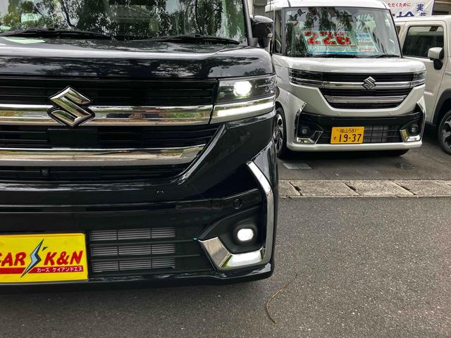 スペーシアカスタム ハイブリッドXSターボ 届出済未使用車 禁煙車 衝突被害軽減システム レーンアシスト 両側電動スライドドア ナビ 全周囲カメラ フルセグTV Bluetooth LEDヘッドライト クルコン AW15インチ コーナーセンサー(32枚目)