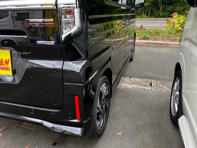 スペーシアカスタム ハイブリッドXSターボ 届出済未使用車 禁煙車 衝突被害軽減システム レーンアシスト 両側電動スライドドア ナビ 全周囲カメラ フルセグTV Bluetooth LEDヘッドライト クルコン AW15インチ コーナーセンサー(36枚目)