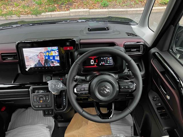 スペーシアカスタム ハイブリッドXSターボ 届出済未使用車 禁煙車 衝突被害軽減システム レーンアシスト 両側電動スライドドア ナビ 全周囲カメラ フルセグTV Bluetooth LEDヘッドライト クルコン AW15インチ コーナーセンサー(46枚目)