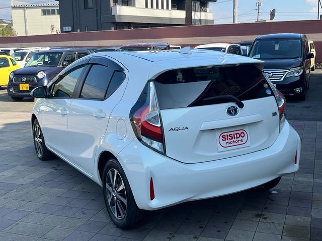 アクア Gソフトレザーセレクション 後期モデル 軽減ブレーキ ナビ 地デジ Bluetooh バックモニター スマートキー ブラックレザーシート シートヒーター フォグランプ クルーズコントロール ETC 純正アルミ 格納ミラー 禁煙車(36枚目)