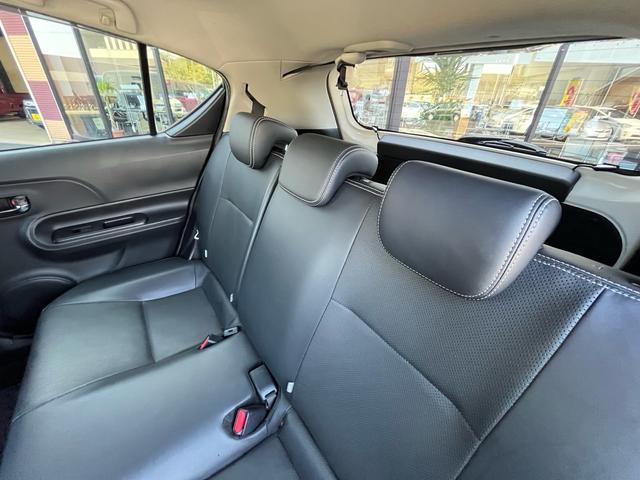 アクア Gソフトレザーセレクション 後期モデル 軽減ブレーキ ナビ 地デジ Bluetooh バックモニター スマートキー ブラックレザーシート シートヒーター フォグランプ クルーズコントロール ETC 純正アルミ 格納ミラー 禁煙車(41枚目)