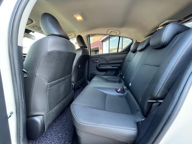 アクア Gソフトレザーセレクション 後期モデル 軽減ブレーキ ナビ 地デジ Bluetooh バックモニター スマートキー ブラックレザーシート シートヒーター フォグランプ クルーズコントロール ETC 純正アルミ 格納ミラー 禁煙車(42枚目)