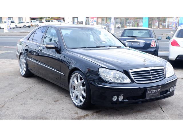 Ｓ３５０　Ｗ２２０後期Ｓ３５０Ｂ１１　ＢＲＡＢＵＳフルエアロ　本物ＢＲＡＢＵＳ２０Ｒホイール　ＢＲＡＢＵＳマフラー　エアサス前後左右４本新品　エクリプス９インチナビ／地デジ／Ｂｌｕｅｔｏｏｔｈ　本革　サンルーフ(5枚目)