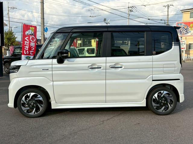 スペーシアカスタム ハイブリッドXSターボ 届出済未使用車 ヘッドアップディスプレイ 両側電動スライドドア シートヒーター サーキュレーター 電動パーキング スズキセーフティーサポート LEDヘッドライト 禁煙車 クリアランスソナー ターボ(10枚目)