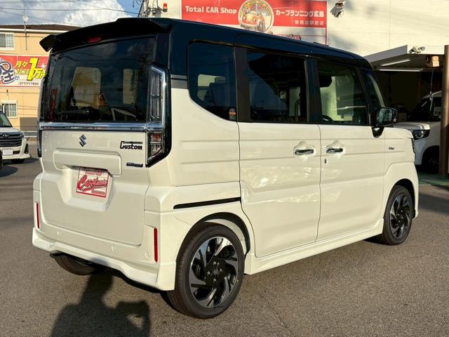 スペーシアカスタム ハイブリッドXSターボ 届出済未使用車 ヘッドアップディスプレイ 両側電動スライドドア シートヒーター サーキュレーター 電動パーキング スズキセーフティーサポート LEDヘッドライト 禁煙車 クリアランスソナー ターボ(12枚目)