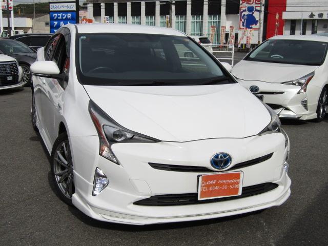 プリウス S パチリスタエアロF/S/R 17インチ 新品タイヤ4本装着 新品社外フォグ Bluetooth ナビTV Bカメラ ETC(2枚目)