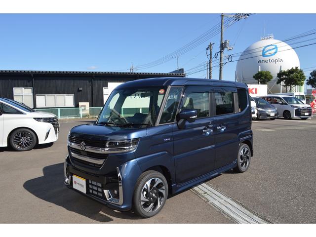 スペーシアカスタム ハイブリッドＸＳ　４ＷＤ　届出済未使用車　両側電動スライドドア　スマートキー　保証１か月又３０００ｋｍ（2枚目）