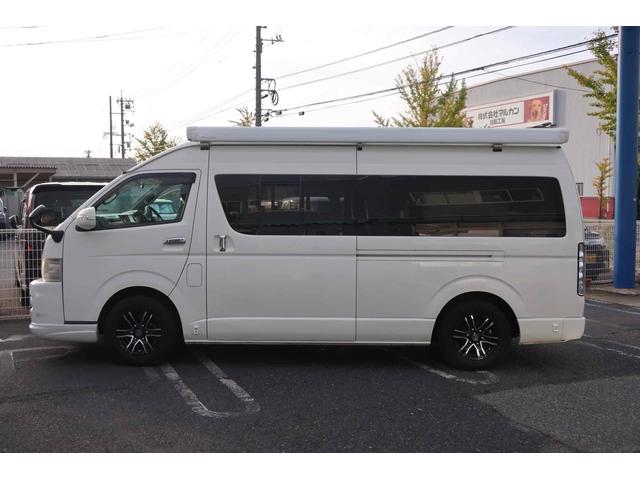 ハイエースバン SロングDX ワイド スーパーロング ハイルーフ キャンピングカー ETC バックカメラ ナビ ソーラー FFヒーター ツインサブバッテリー 外部100V 冷蔵庫 走行充電 電子レンジ(5枚目)