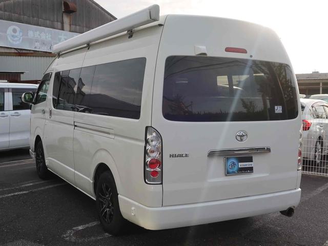 ハイエースバン SロングDX ワイド スーパーロング ハイルーフ キャンピングカー ETC バックカメラ ナビ ソーラー FFヒーター ツインサブバッテリー 外部100V 冷蔵庫 走行充電 電子レンジ(6枚目)