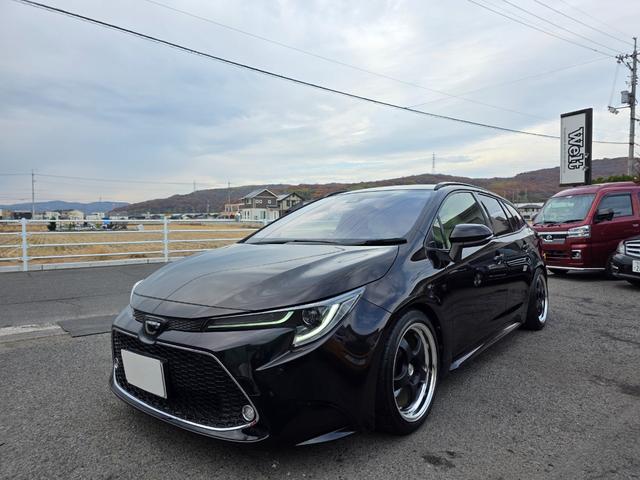 カローラツーリング ダブルバイビー 車高調 ワーク17AW 白革シート 社外ナビ(2枚目)