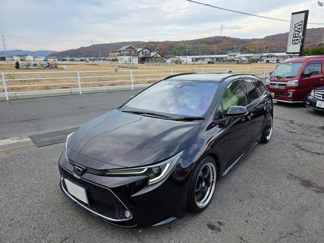 カローラツーリング ダブルバイビー 車高調 ワーク17AW 白革シート 社外ナビ(3枚目)