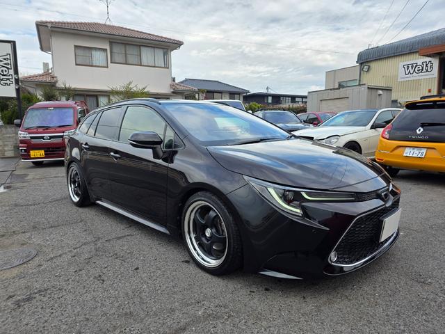 カローラツーリング ダブルバイビー 車高調 ワーク17AW 白革シート 社外ナビ(5枚目)