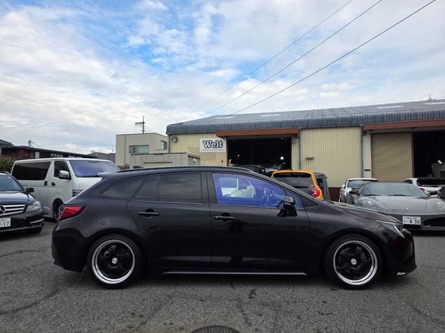 カローラツーリング ダブルバイビー 車高調 ワーク17AW 白革シート 社外ナビ(6枚目)