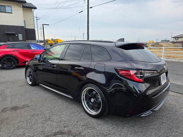 カローラツーリング ダブルバイビー 車高調 ワーク17AW 白革シート 社外ナビ(9枚目)