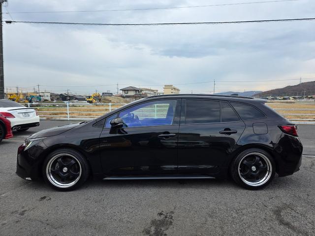 カローラツーリング ダブルバイビー 車高調 ワーク17AW 白革シート 社外ナビ(10枚目)