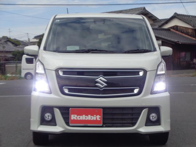 ワゴンＲスティングレー ハイブリッドＴ　スマートキー／プッシュスタート／社外ナビ／フルセグ／バックカメラ／ＬＥＤヘッドライト／ブレーキサポート／アイドリングストップ／シートヒーター／ＥＴＣ／（8枚目）