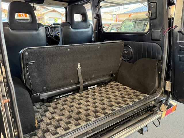 ジムニー HC 全塗装済み V-JA11V改 5MT ターボ 4WD リフトアップ オーバーフェンダー 社外マフラー タニグチリアシートスライドレール MOMOステアリング 社外アルミ 社外足回り 社外シート ETC(52枚目)
