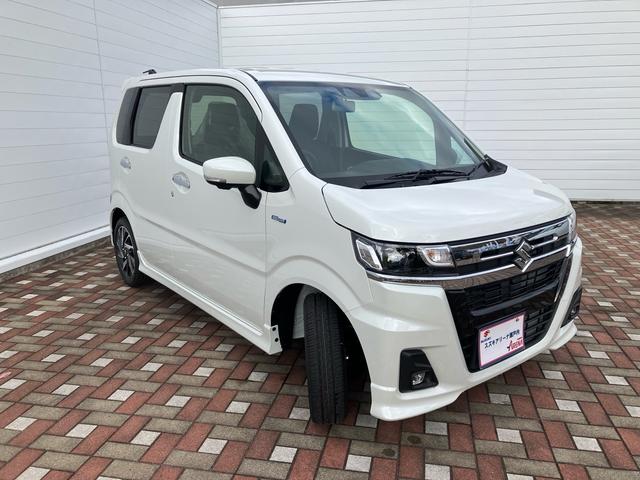 ワゴンＲカスタムＺ ハイブリッドＺＴ　デュアルカメラブレーキサポート　キーレスプッシュスタート　ＬＥＤヘッドライト　ＬＥＤフォグランプ　全方位モニター用カメラパッケージ　純正パナソニック８インチナビ　フルオートエアコン　１５インチアルミ（3枚目）