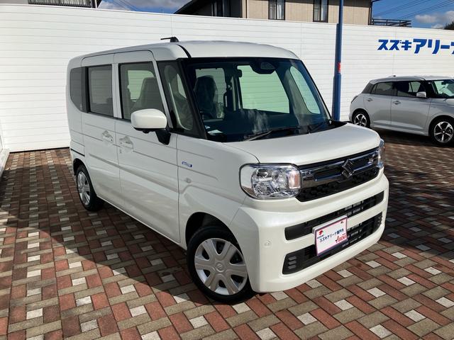 スペーシア ハイブリッドＸ　デュアルセンサーブレーキサポートシステム　スマホ連携９インチナビ　全方位モニターカメラ　スズキコネクト対応　ＬＥＤヘッドライト　前席シートヒーター　スリムサーキュレーター　マルチユースフラップ（3枚目）