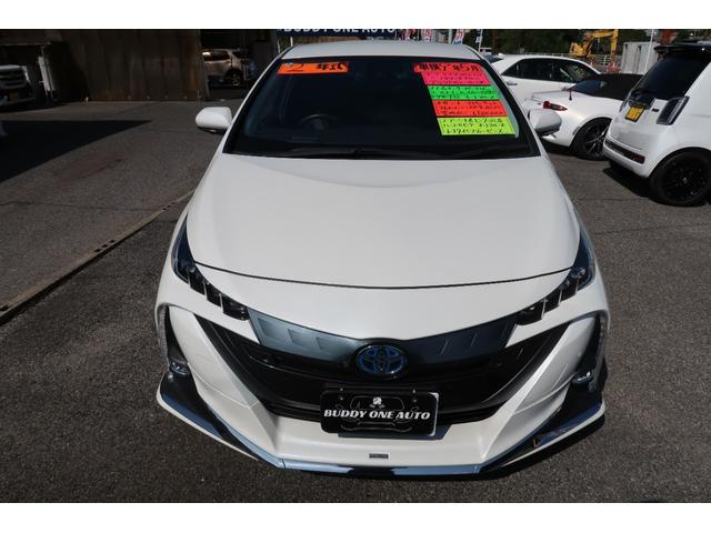 プリウスＰＨＶ Ａプレミアムナビパッケージ　５人乗　モデリスタエアロ＆１８インチアルミ　１１．６インチナビ　黒本革エアシートヒータ　パノラミックビューモニター　トヨタセーフティセンス　ＢＳＭ　ＨＵＤ　コーナーセンサ　ＬＥＤライト＆フォグ　禁煙車（9枚目）