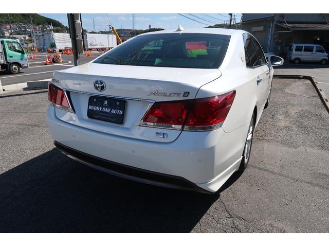 クラウンハイブリッド アスリートＳ　ユーザー様買取車　トヨタプレミアムサウンド１６ＳＰ　ＨＤＤマルチ　プリクラッシュセーフティ　パワーシートヒーター　ステアヒーター　ＨＩＤライト　ＬＥＤフォグ　３６０°＆リヤドラレコ　禁煙車（5枚目）