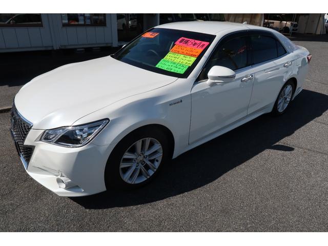 クラウンハイブリッド アスリートＳ　ユーザー様買取車　トヨタプレミアムサウンド１６ＳＰ　ＨＤＤマルチ　プリクラッシュセーフティ　パワーシートヒーター　ステアヒーター　ＨＩＤライト　ＬＥＤフォグ　３６０°＆リヤドラレコ　禁煙車（8枚目）