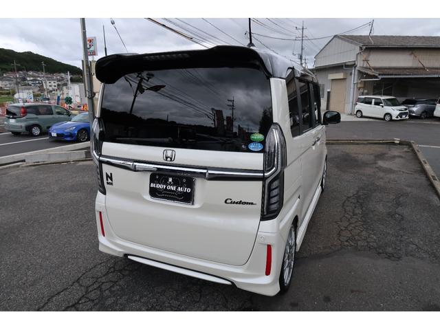 N-BOXカスタム G・EXターボホンダセンシング ギャザズ8インチナビ BBS鍛造16アルミ テイン車高調 両側電動スライドドア ドラレコ ホンダセンシング LEDライト&フォグ クルコン バックカメラ パドルシフト ブルートゥース リヤスポ 禁煙車(5枚目)