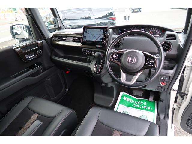N-BOXカスタム G・EXターボホンダセンシング ギャザズ8インチナビ BBS鍛造16アルミ テイン車高調 両側電動スライドドア ドラレコ ホンダセンシング LEDライト&フォグ クルコン バックカメラ パドルシフト ブルートゥース リヤスポ 禁煙車(6枚目)