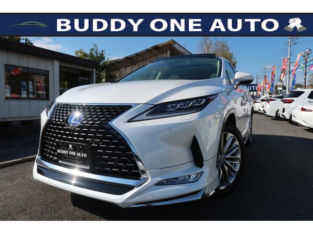 ＲＸ ＲＸ４５０ｈ　バージョンＬ　モデリスタエアロ＆マフラー　パノラマルーフ　リヤエンターテインメント　リッチクリーム内装　本革エアシートヒータ　パノラミックビューモニター　ドラレコ前後　ＨＵＤ　ＢＳＭ　３眼ＬＥＤライト＆フォグ　禁煙（2枚目）